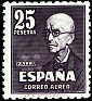 Spain - 1947 - Characters - 25 CTS - Marron - Spain, Characters - Edifil 1015 - Characters Manuel de Falla - 0